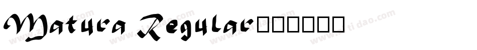 Matura Regular字体转换